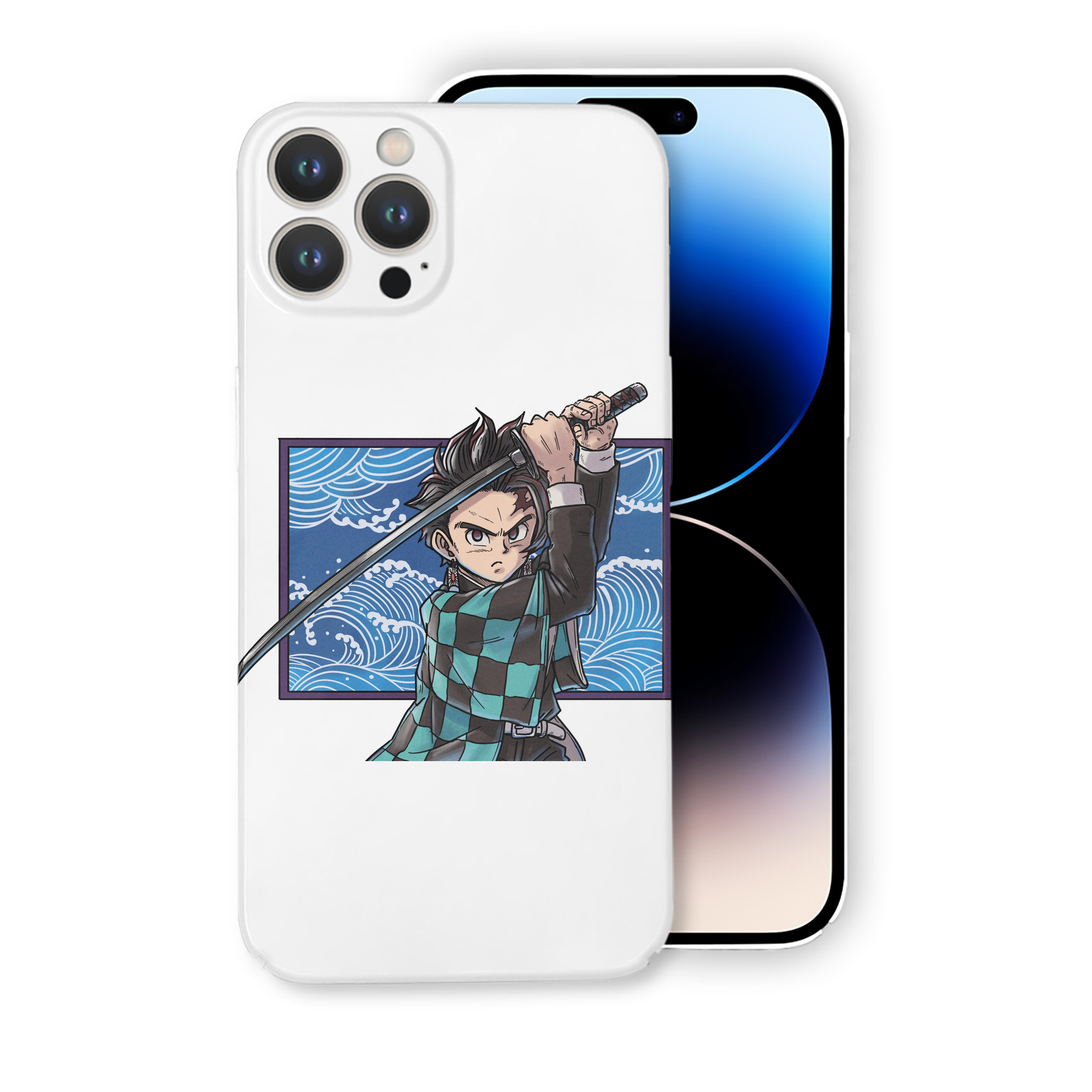 （画像用） 鬼滅の刃 竈門 炭治郎／かまど たんじろう Kamado Tanjirou 【iPhone 14シリーズ対応】ハードケース